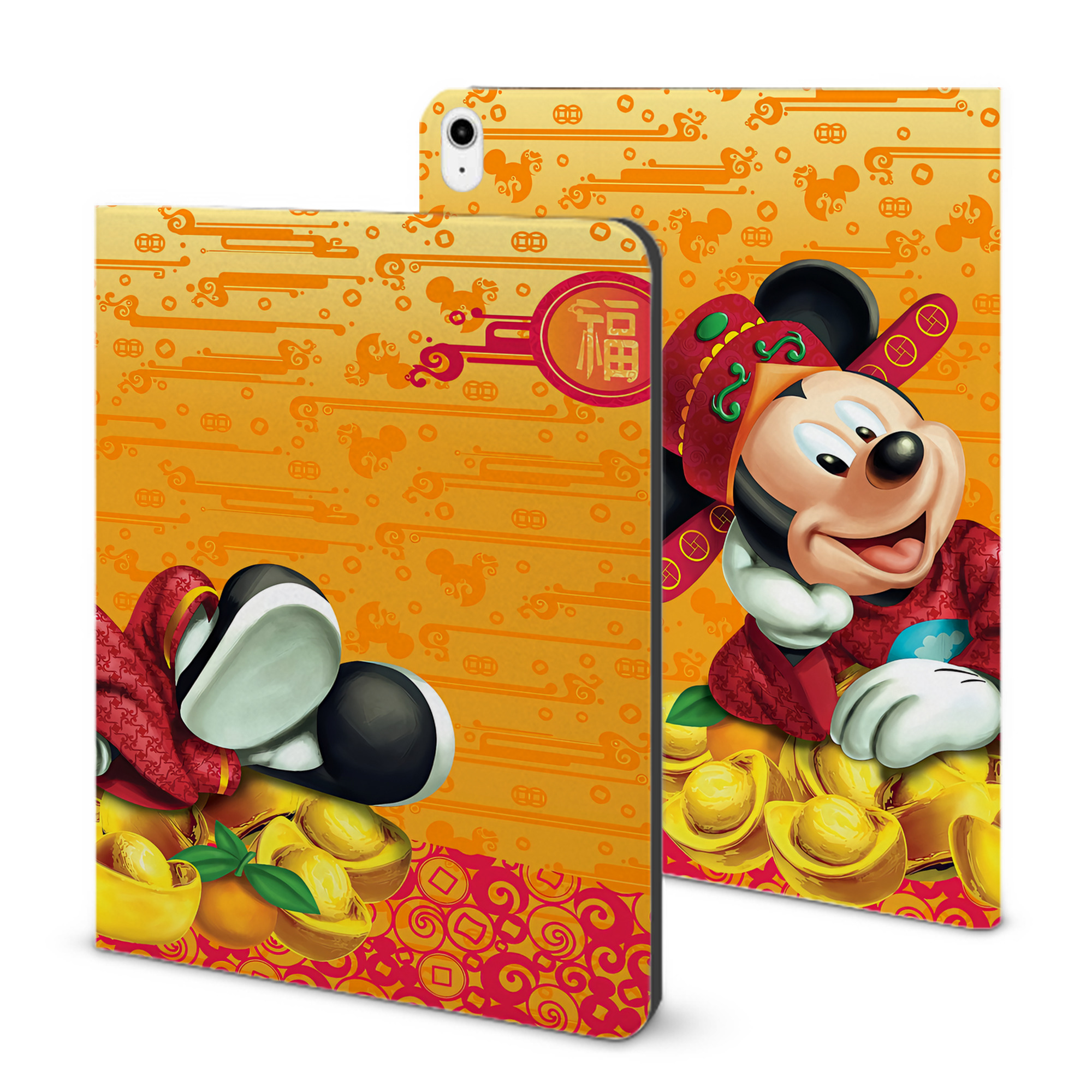（画像用） ミッキーマウス Mickey Mouse IPadケース ペンホルダー付き ブックスタイルデザイン